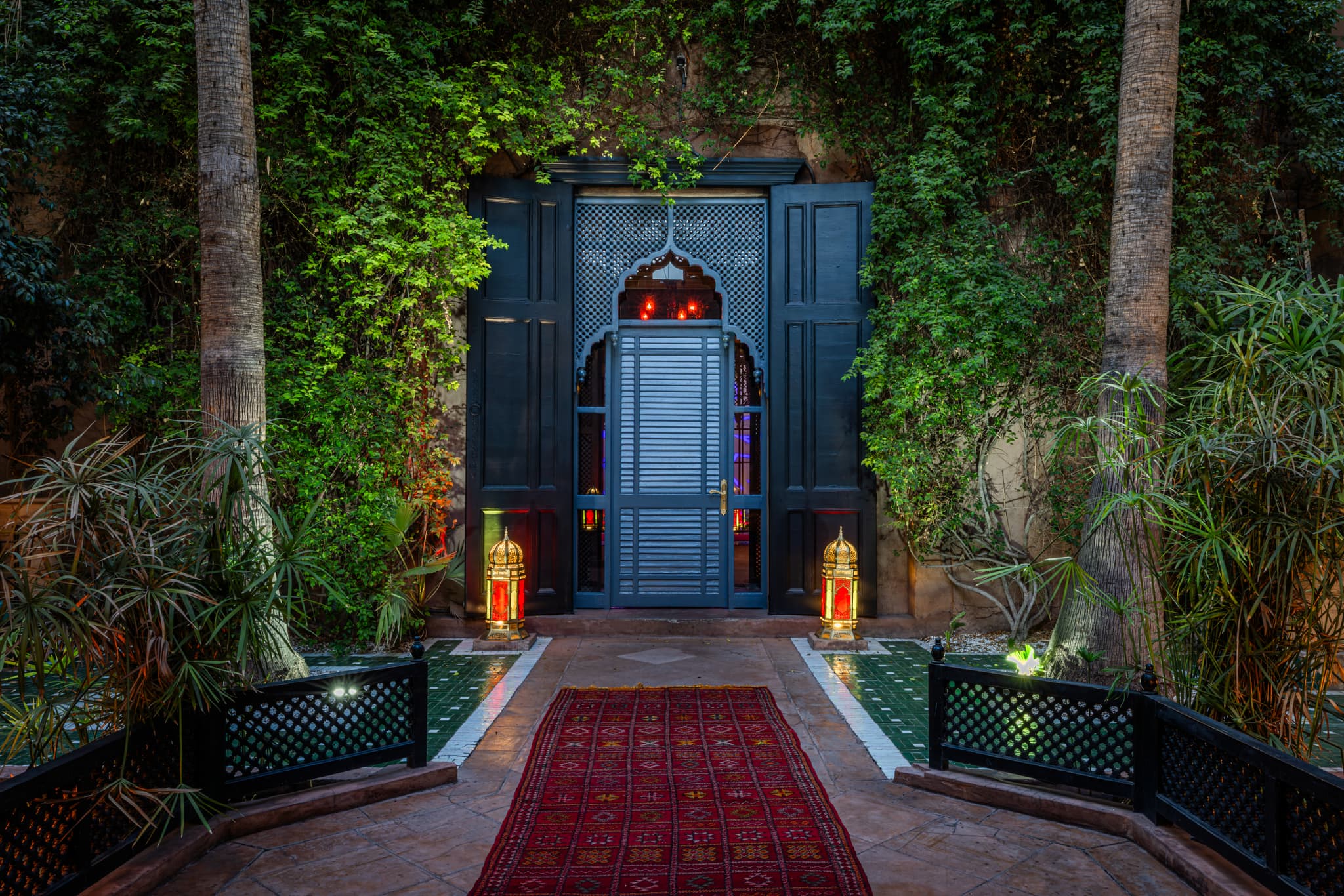 Façade et patio du Palais Jad Mahal à Marrakech