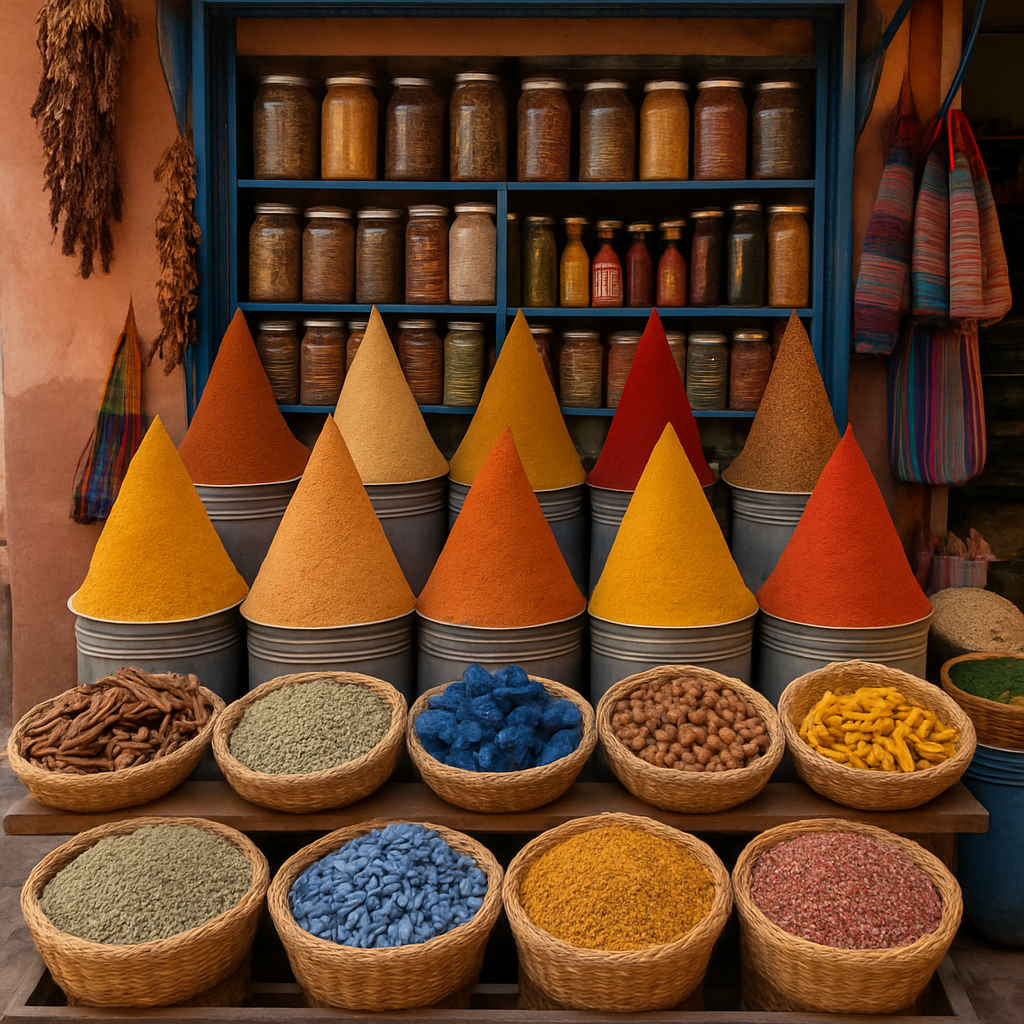 Les épices typiques Marrocaine utiliser dans les plats du palais jad mahal